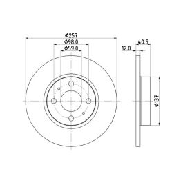 Bremtec Euroline Brake Rotor (Pair) 257.3mm