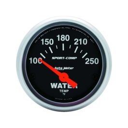 Auto Meter 2-1/16" Water Temperature, 100-250 °F, Air-Core, Sport-Comp